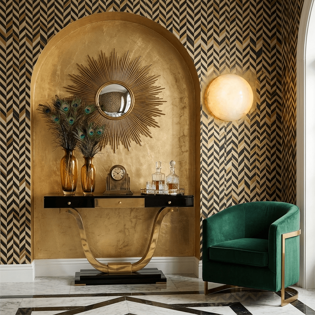Semicircular Alabaster Wall Lamp