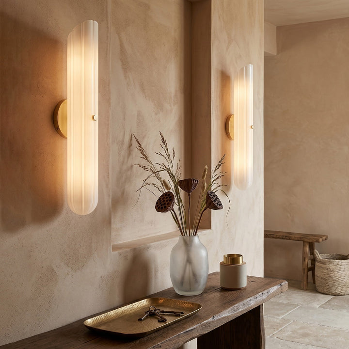 Seraphine Fluted Glass Wall Sconce