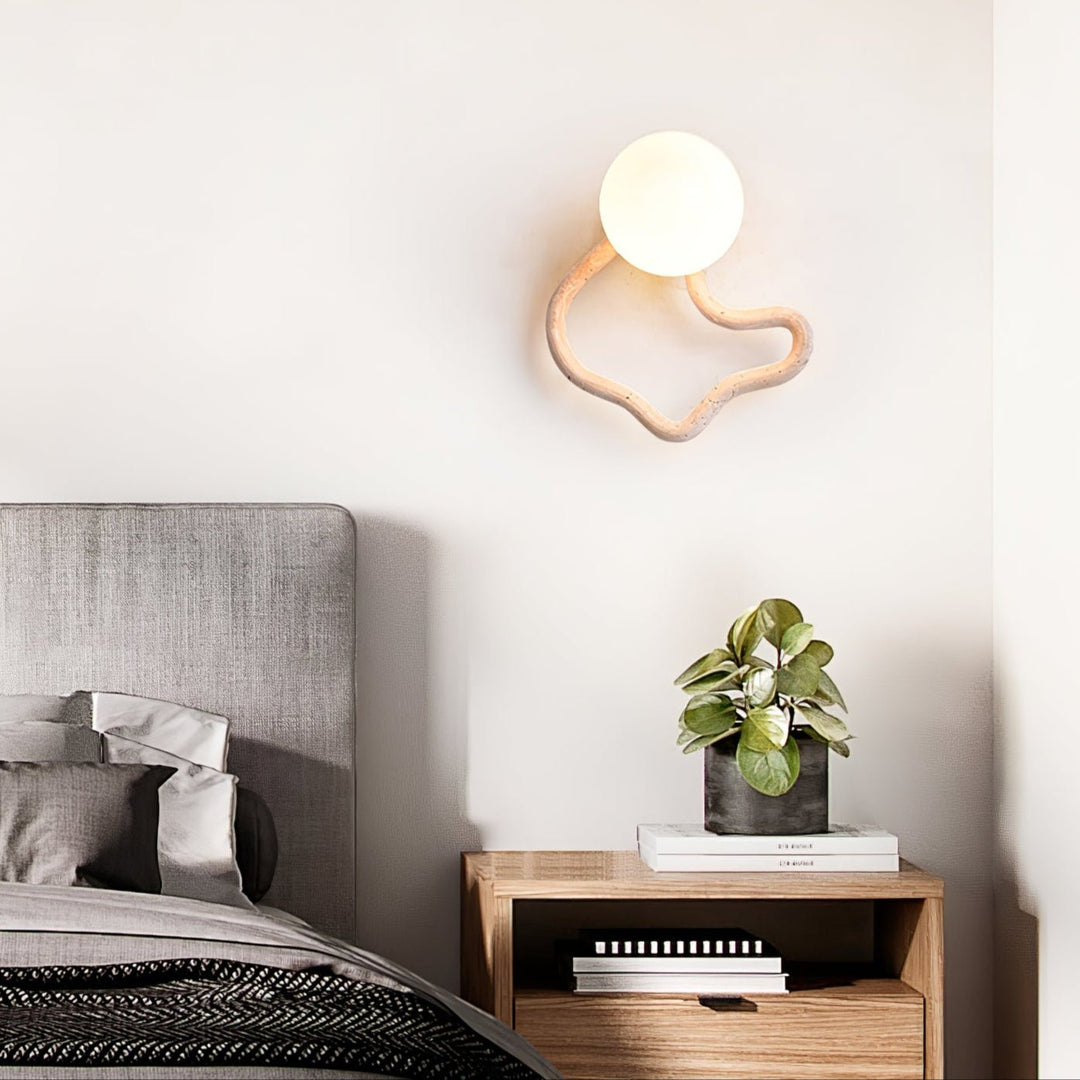 Serpentine Travertine Wall Sconce