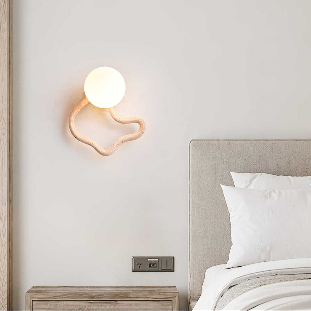 Serpentine Travertine Wall Sconce