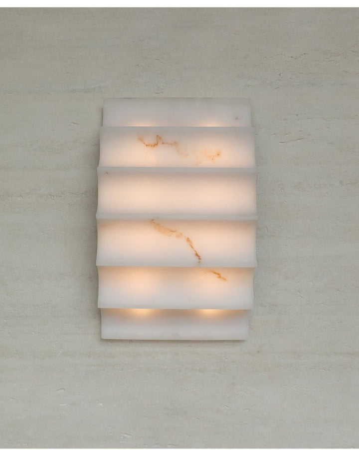 Serra Tiered Alabaster Sconce