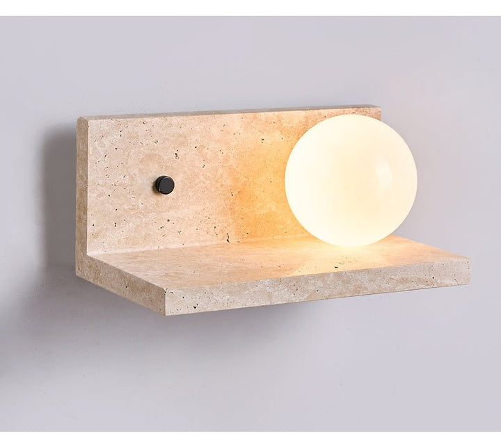 Shelf Travertine Sconce