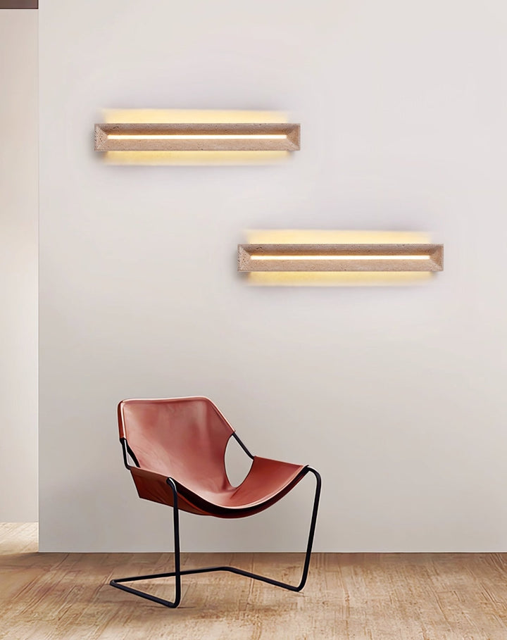 Solace Travertine Beam Wall Light
