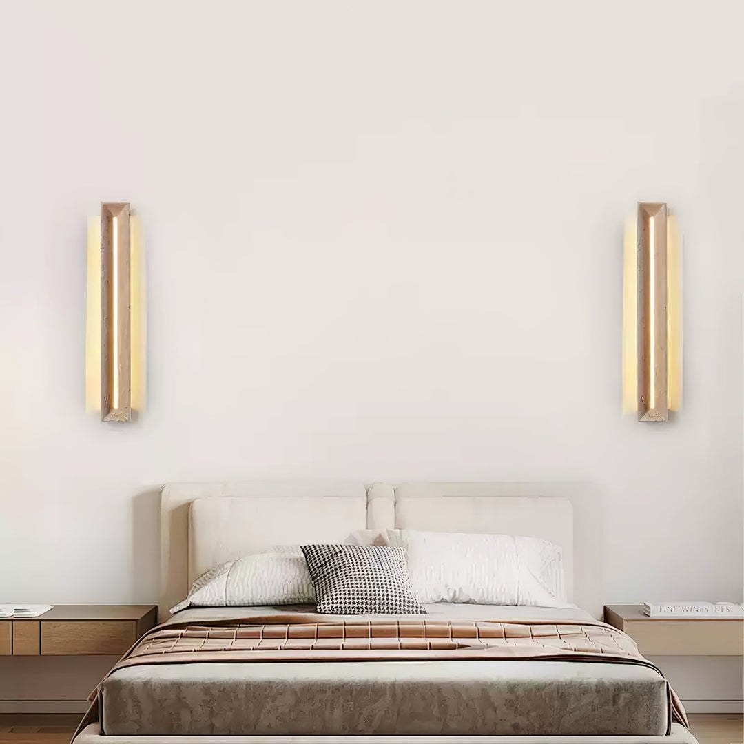Solace Travertine Beam Wall Light