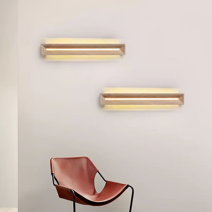 Solace Travertine Beam Wall Light