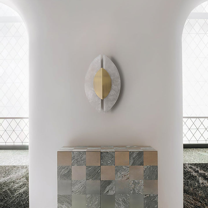 Solari Alabaster Leaf Sconce