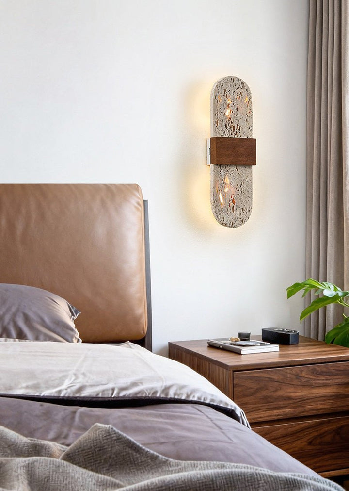 Solis Travertine Wall Light