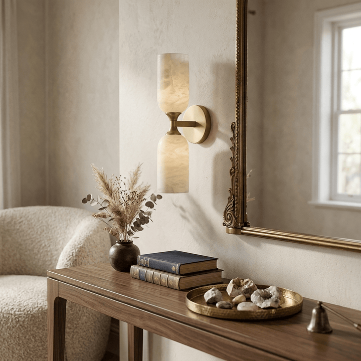 Solmira Twin Alabaster Wall Sconce