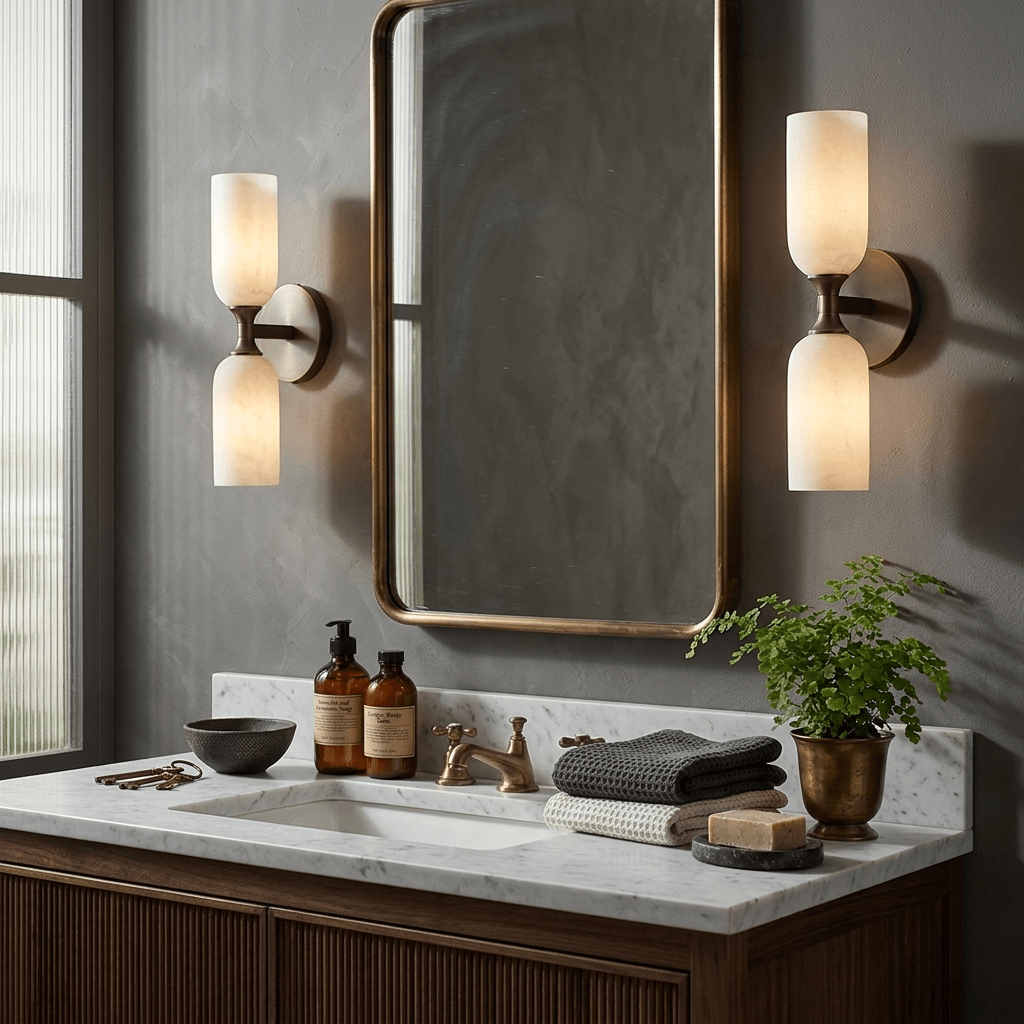 Solmira Twin Alabaster Wall Sconce