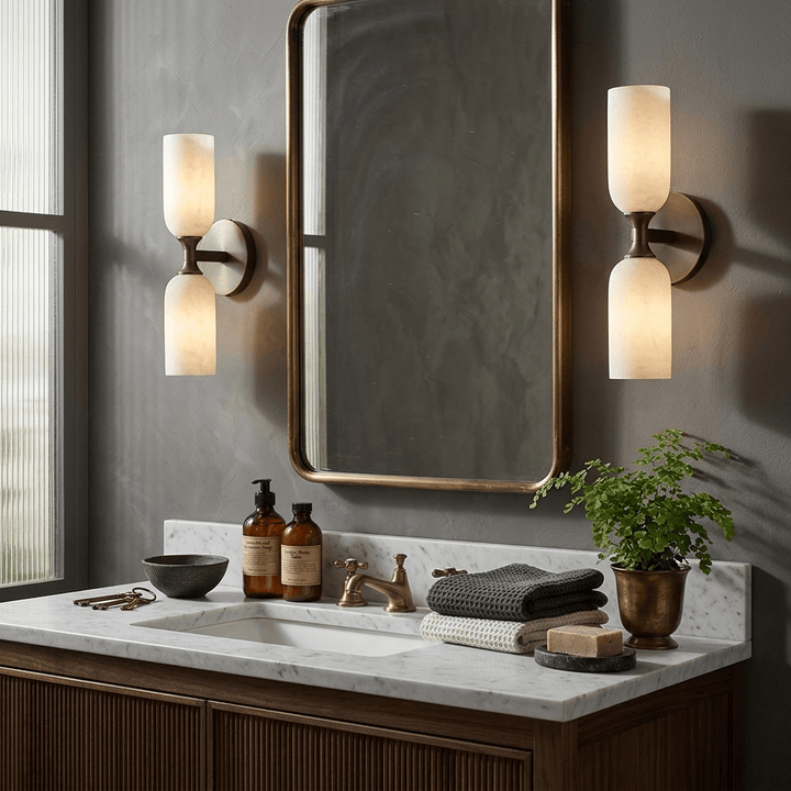 Solmira Twin Alabaster Wall Sconce
