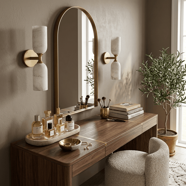 Solmira Twin Alabaster Wall Sconce