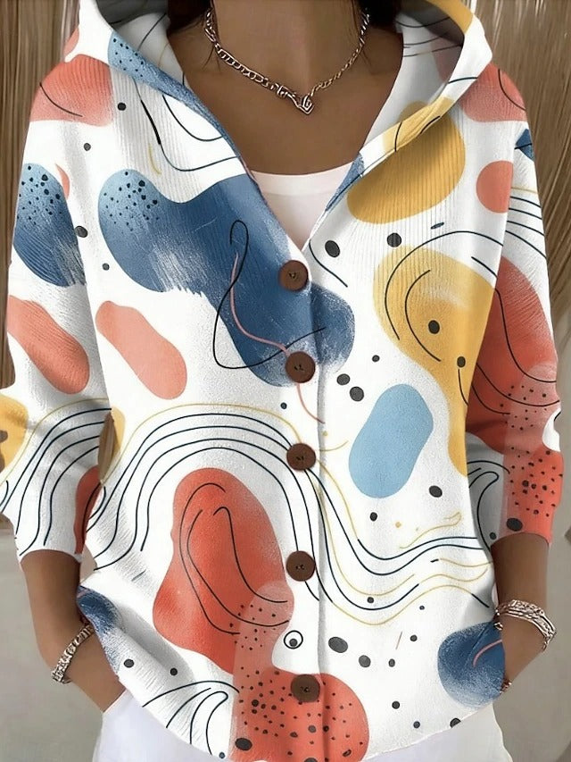 PATCHWORK HOODED VEST VOOR VROUWEN