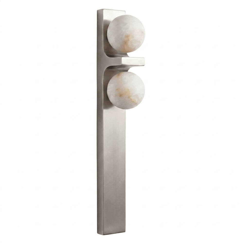 Sorelle Alabaster Double Globe Wall Sconce