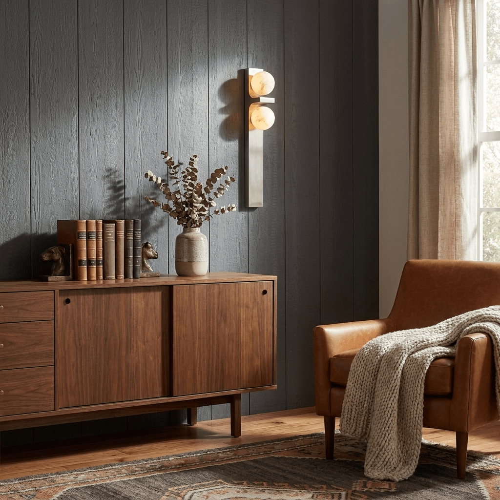 Sorelle Alabaster Double Globe Wall Sconce