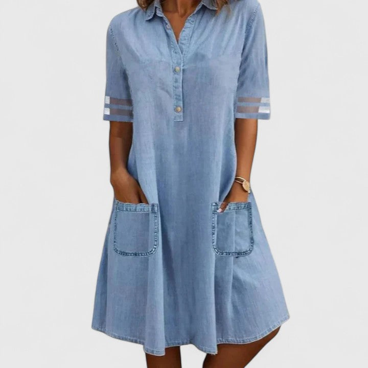 KLASSIEKE DENIM SHIRTDRESS VOOR VROUWEN