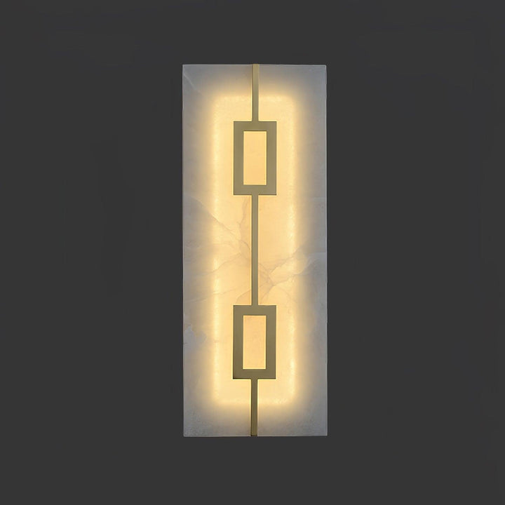 Square Alabaster Wall Lamp