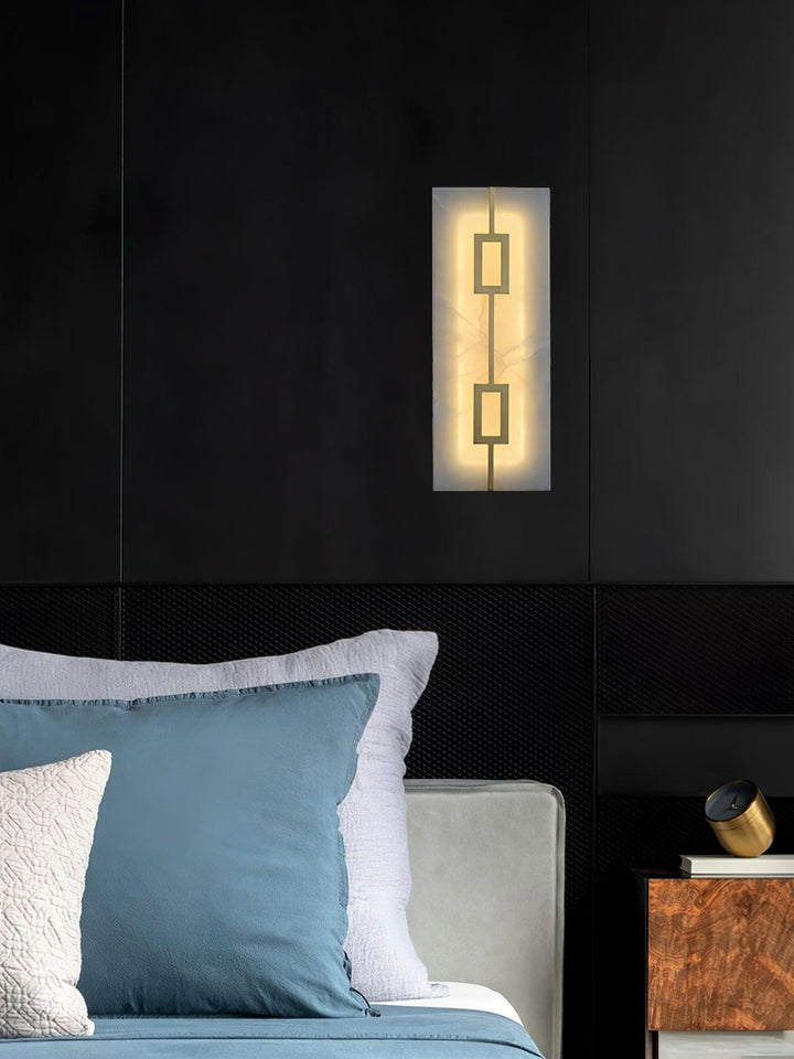 Square Alabaster Wall Lamp