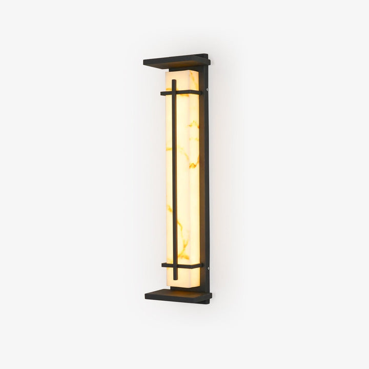 Square Outdoor Alabaster Wall Light