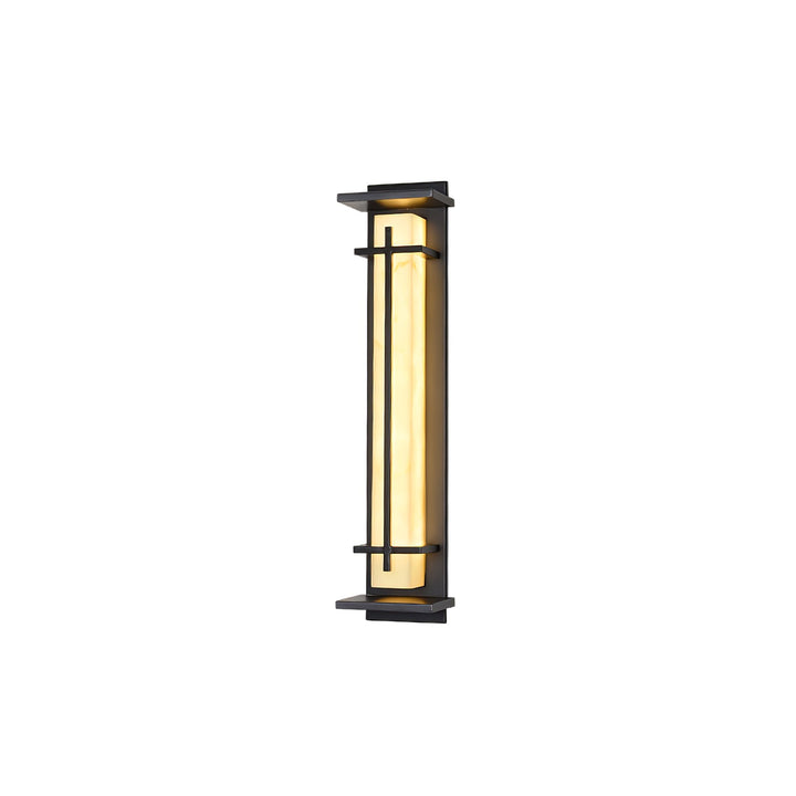 Square Outdoor Alabaster Wall Light