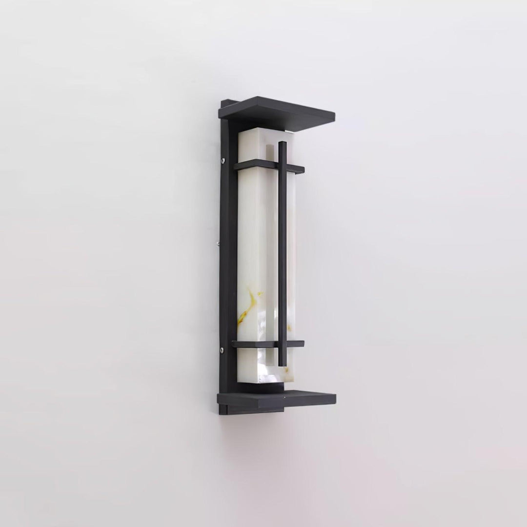 Square Outdoor Alabaster Wall Light