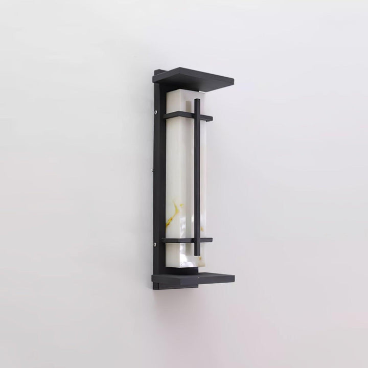 Square Outdoor Alabaster Wall Light