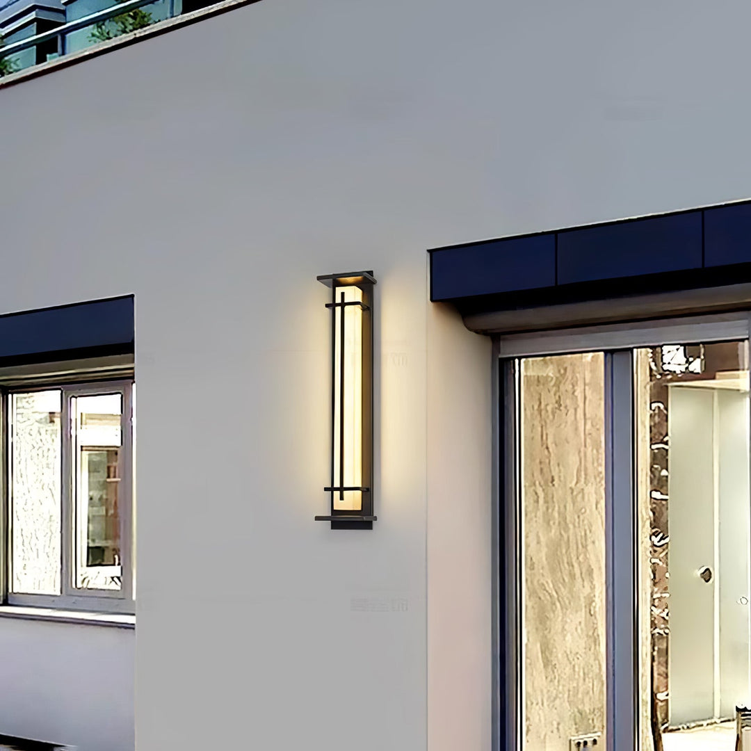 Square Outdoor Alabaster Wall Light