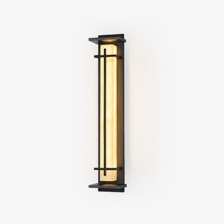 Square Outdoor Alabaster Wall Light