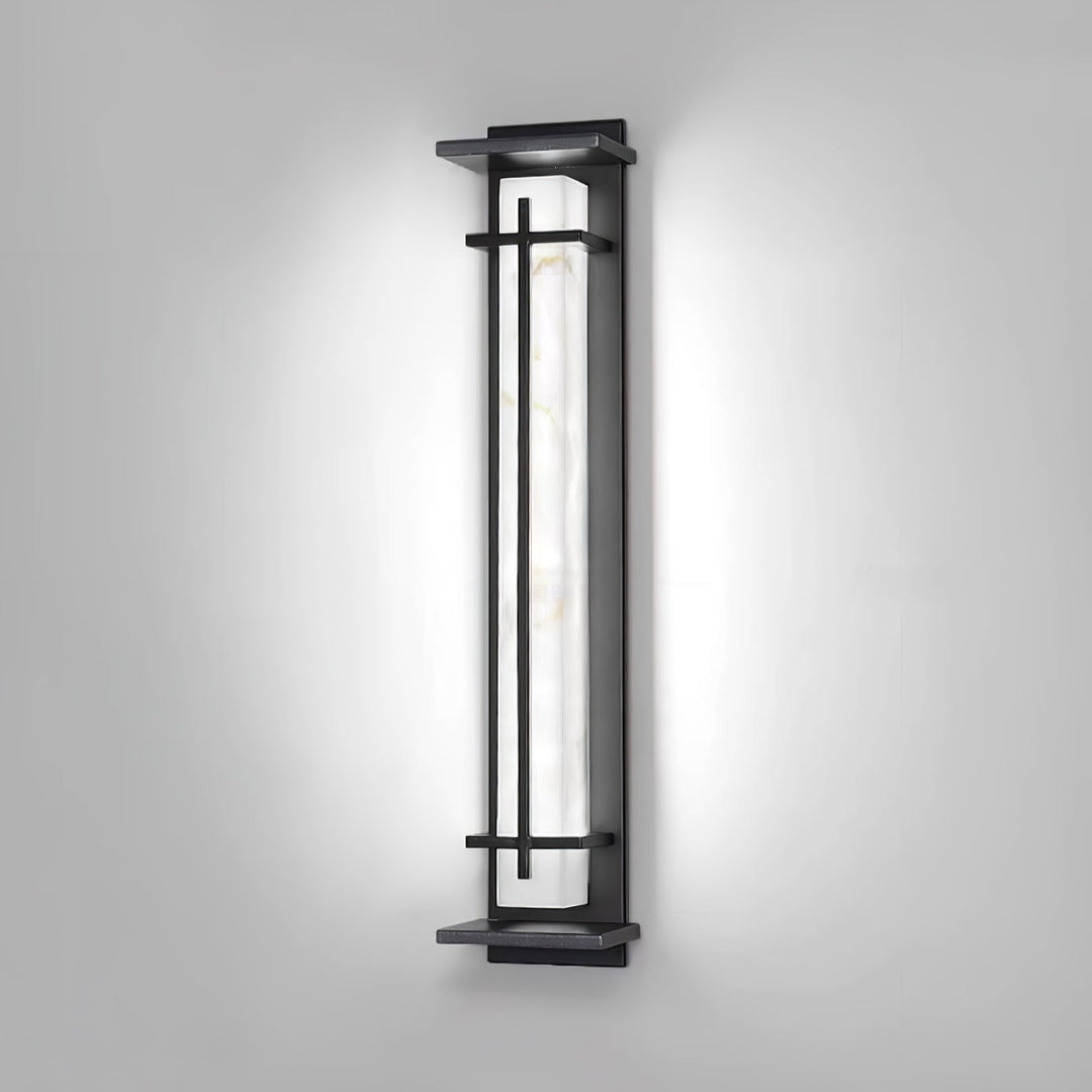 Square Outdoor Alabaster Wall Light