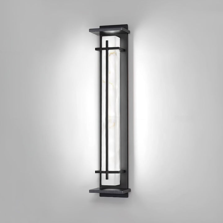 Square Outdoor Alabaster Wall Light