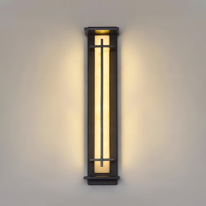 Square Outdoor Alabaster Wall Light