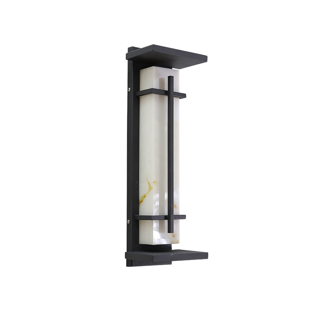 Square Outdoor Alabaster Wall Light