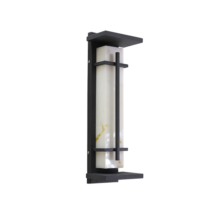 Square Outdoor Alabaster Wall Light