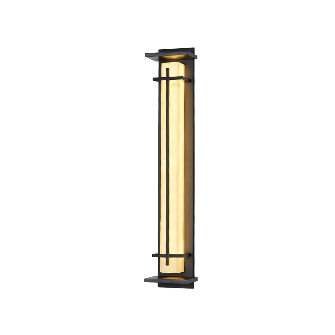 Square Outdoor Alabaster Wall Light