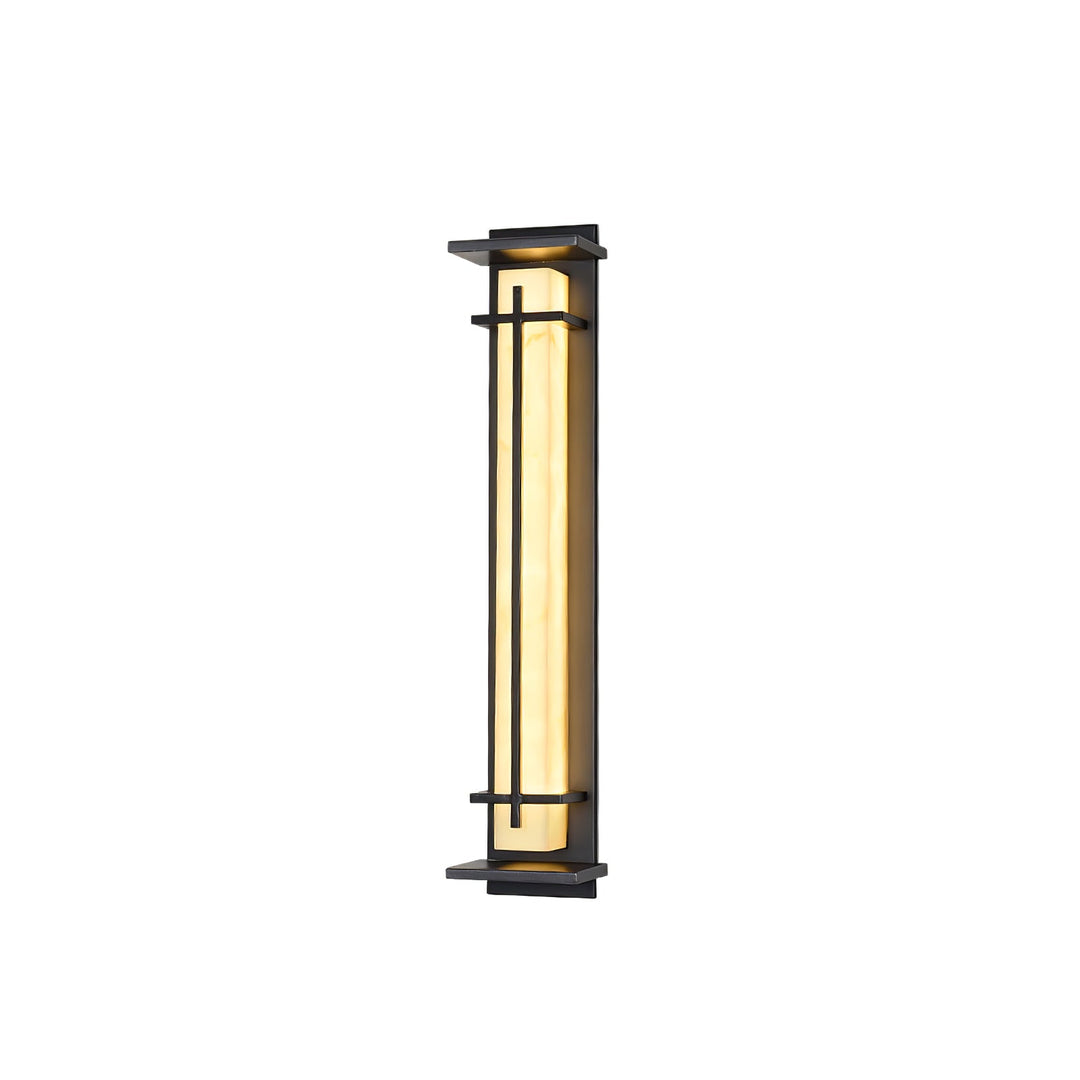 Square Outdoor Alabaster Wall Light