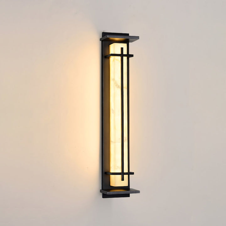 Square Outdoor Alabaster Wall Light
