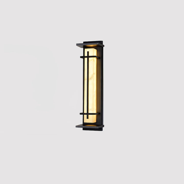 Square Outdoor Alabaster Wall Light