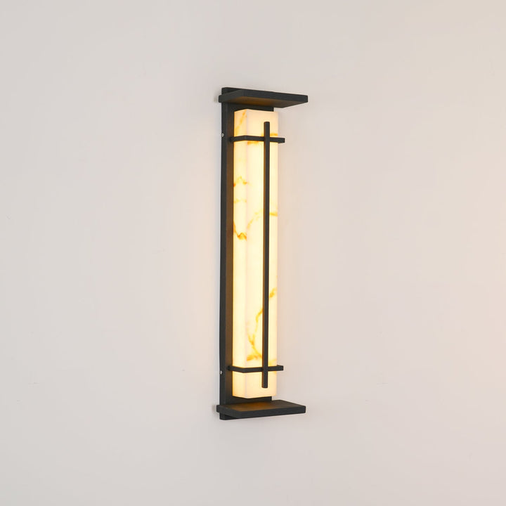 Square Outdoor Alabaster Wall Light