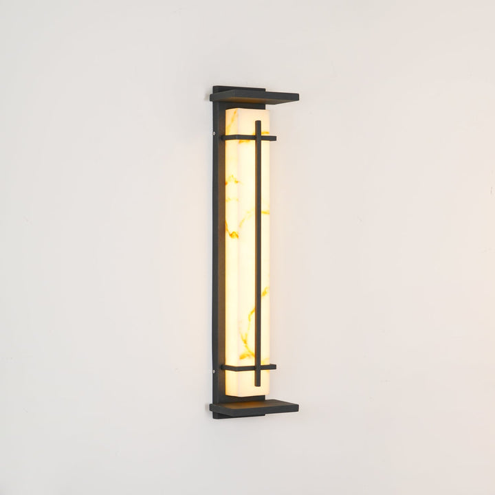 Square Outdoor Alabaster Wall Light