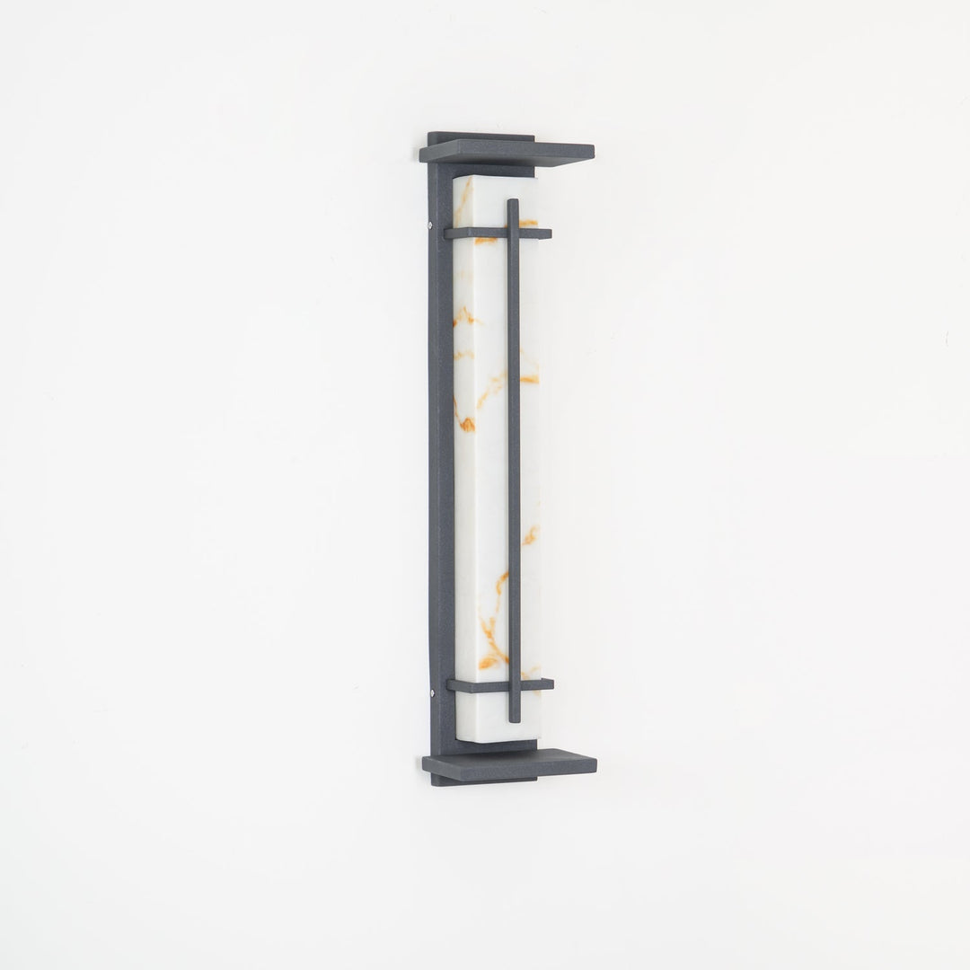 Square Outdoor Alabaster Wall Light