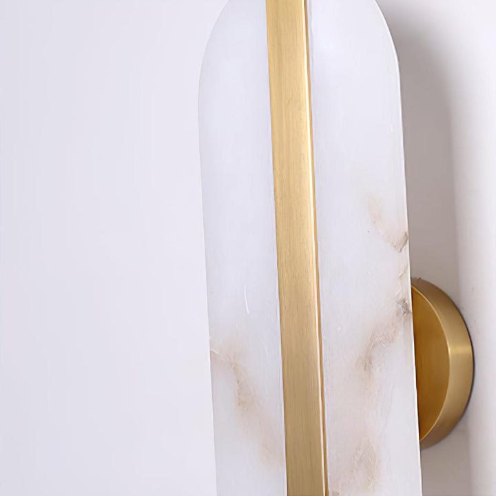 Long Ellipse Alabaster Wall Sconce