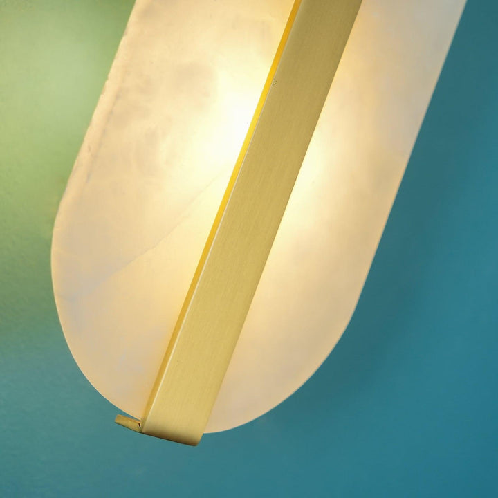 Long Ellipse Alabaster Wall Sconce