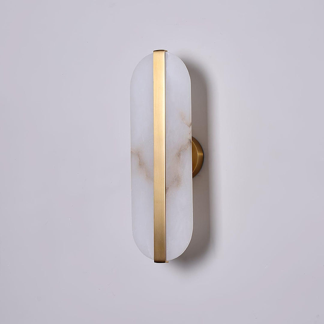 Long Ellipse Alabaster Wall Sconce