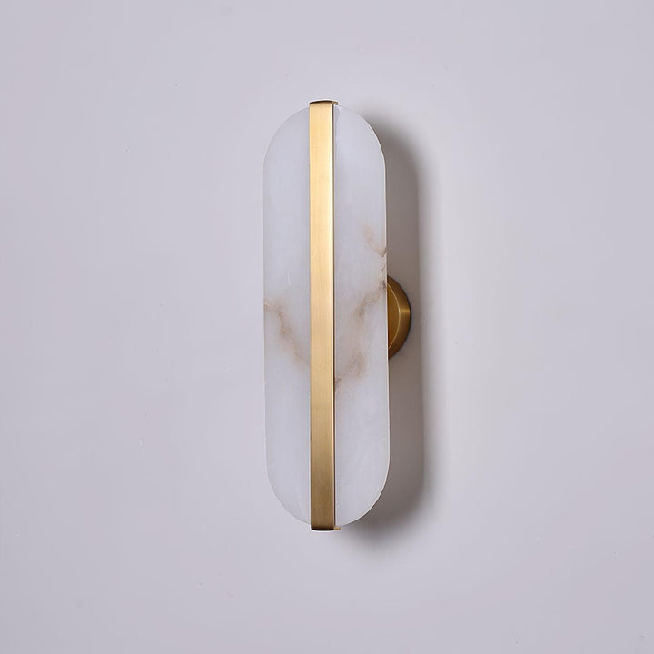 Long Ellipse Alabaster Wall Sconce