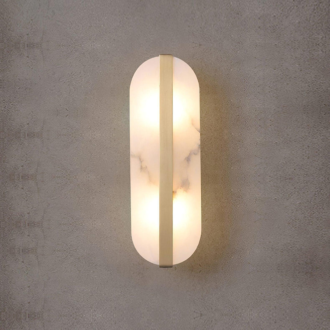 Long Ellipse Alabaster Wall Sconce