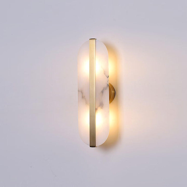 Long Ellipse Alabaster Wall Sconce