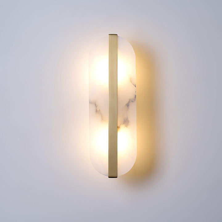 Long Ellipse Alabaster Wall Sconce