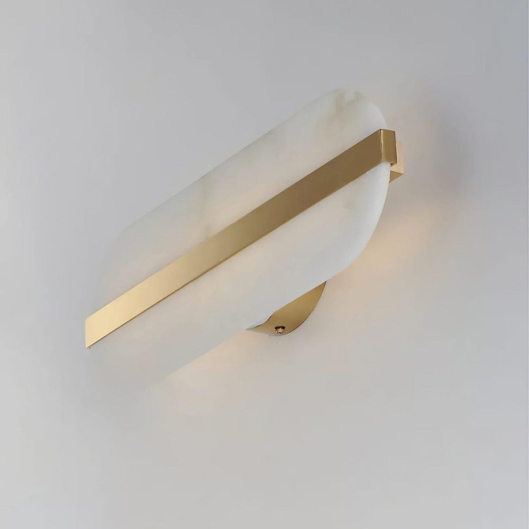 Long Ellipse Alabaster Wall Sconce