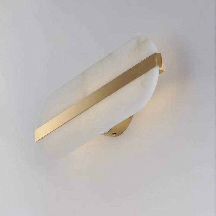 Long Ellipse Alabaster Wall Sconce