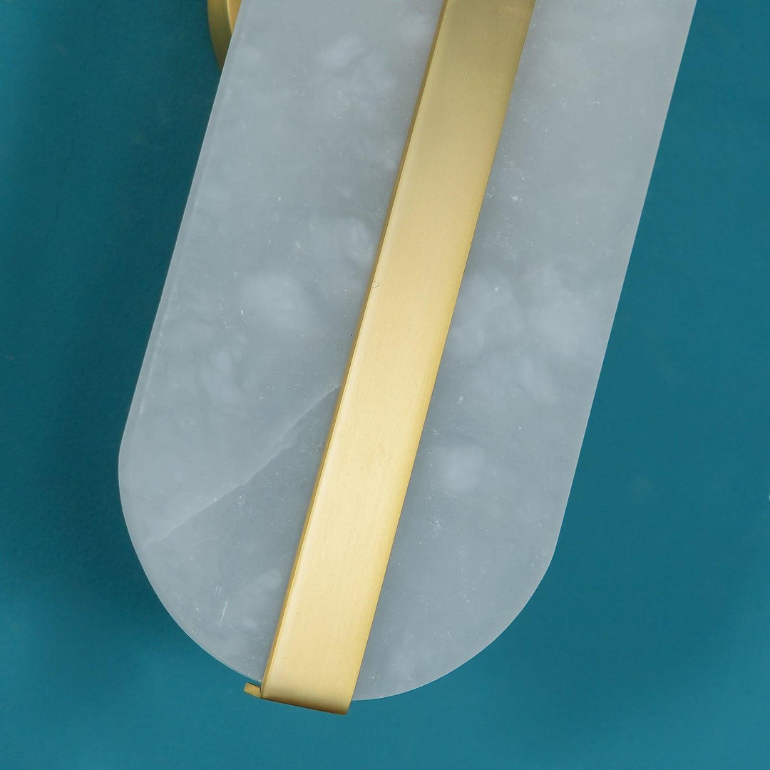 Long Ellipse Alabaster Wall Sconce