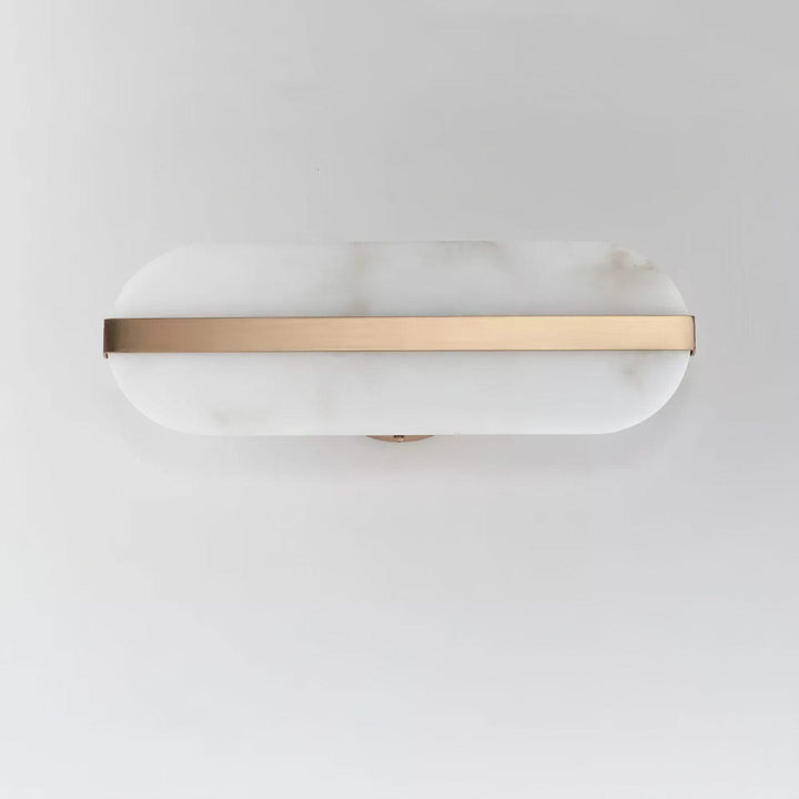 Long Ellipse Alabaster Wall Sconce